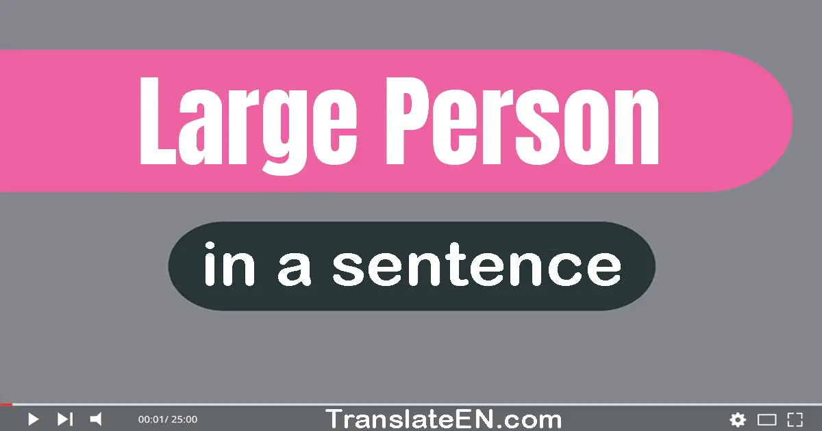 Large Person in a sentence