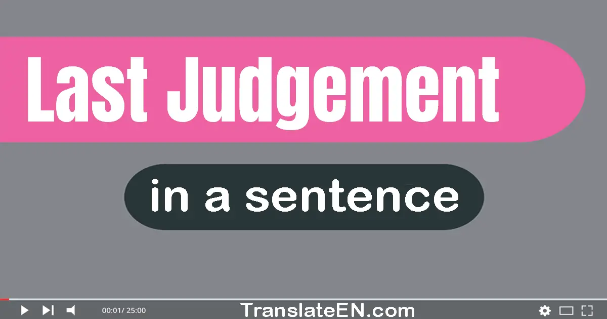 Last Judgement in a sentence