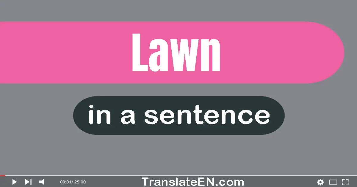 Use "lawn" in a sentence | "lawn" sentence examples
