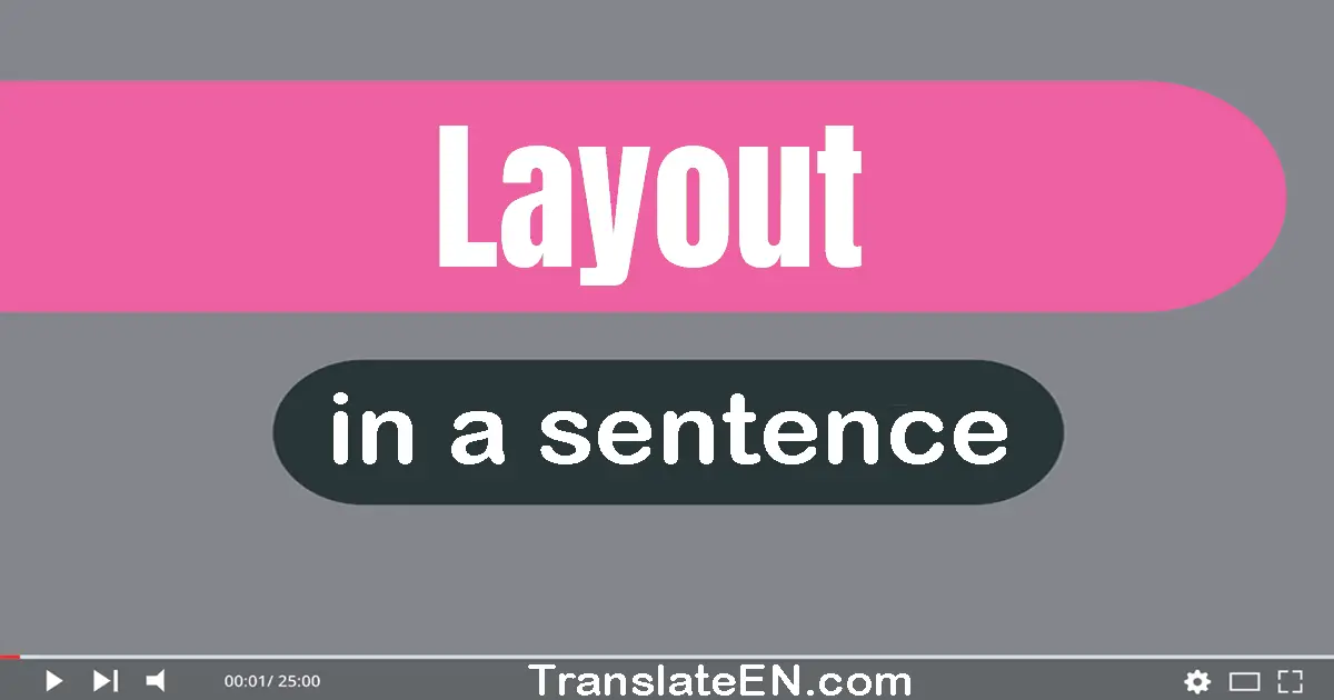 Layout in a sentence