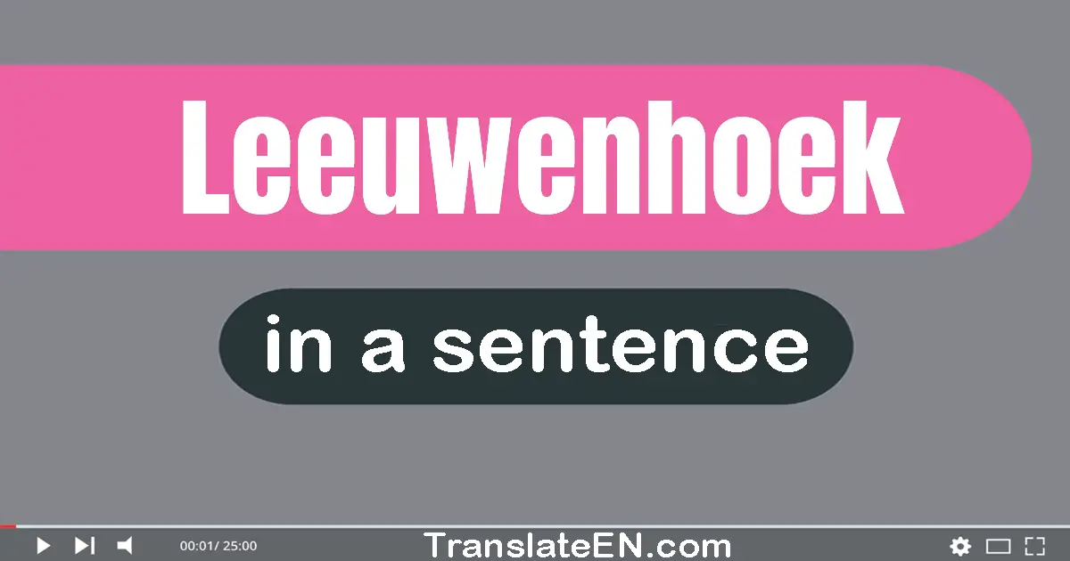 Leeuwenhoek in a sentence