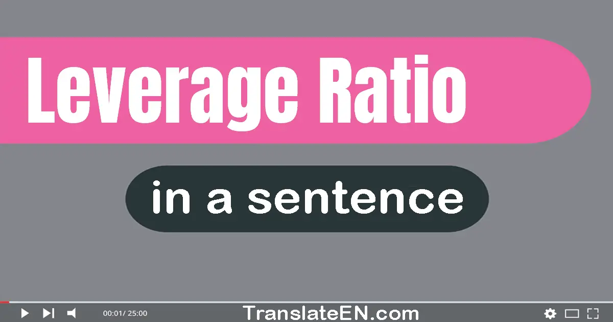 Leverage Ratio in a sentence