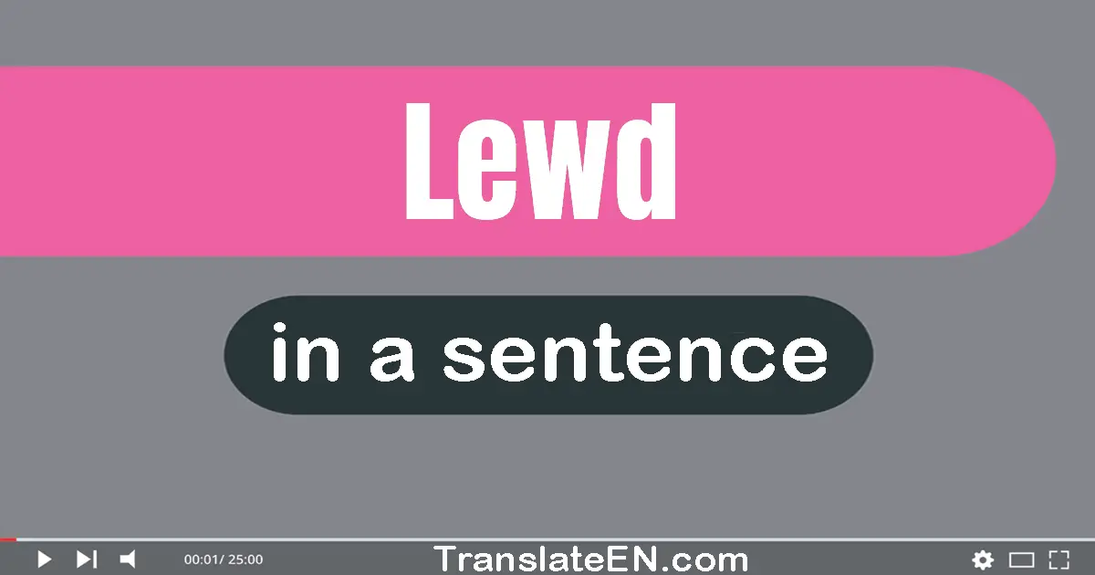 Lewd in a sentence