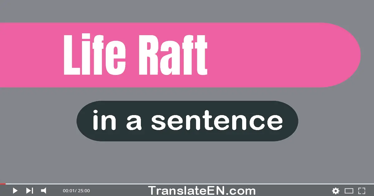 Use "life raft" in a sentence | "life raft" sentence examples