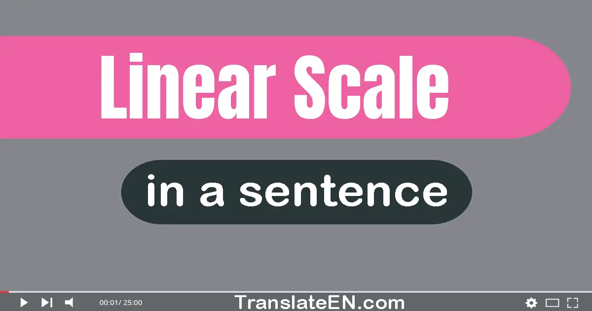 Use "linear scale" in a sentence | "linear scale" sentence examples