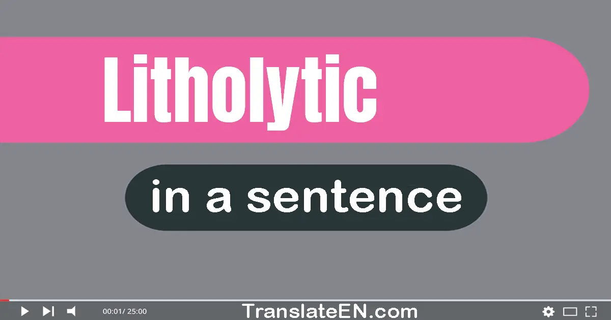 Litholytic in a sentence