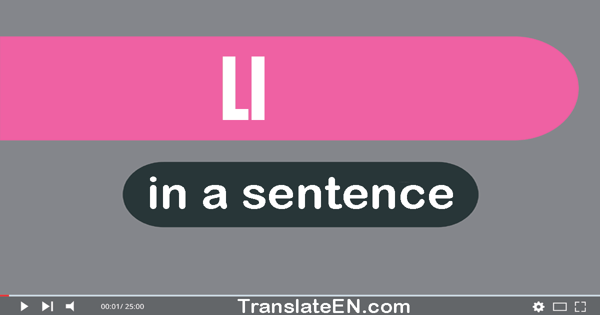 Ll in a sentence