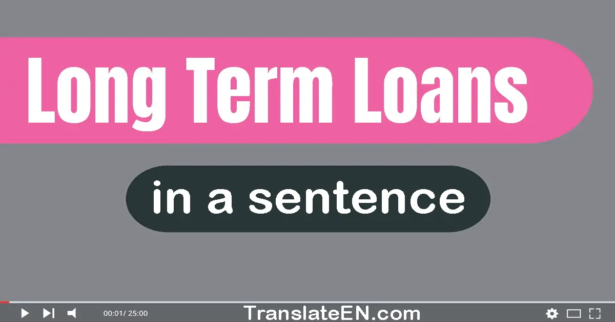 Long-term Loans in a sentence