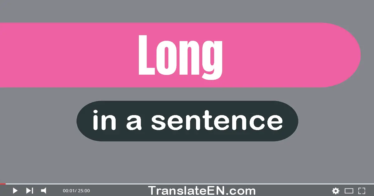 Use "long" in a sentence | "long" sentence examples