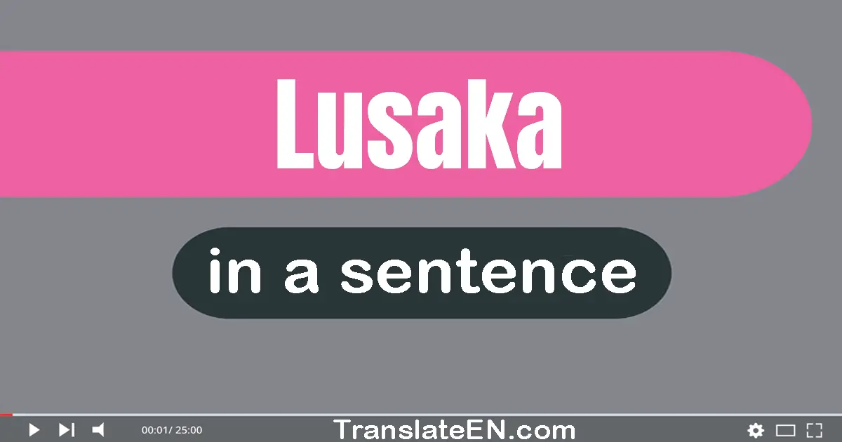 Lusaka in a sentence