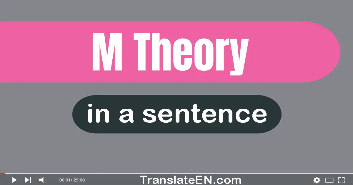 M-theory in a sentence