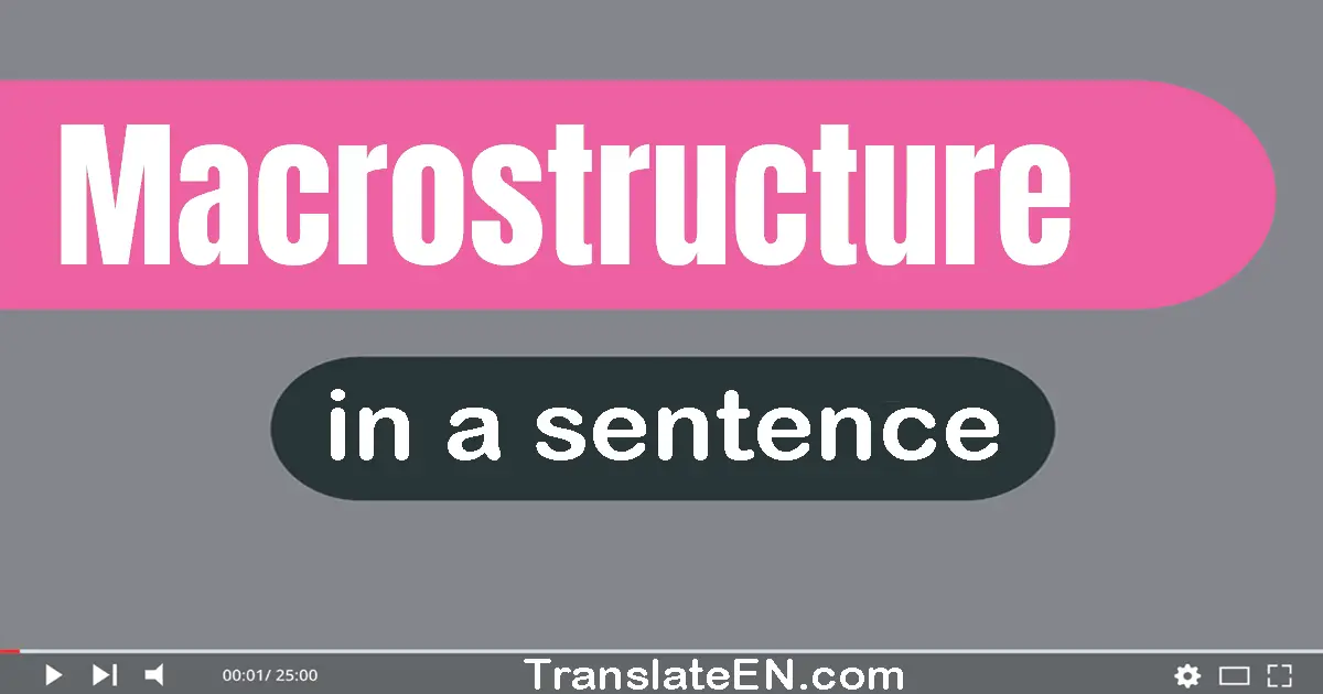 Macrostructure in a sentence