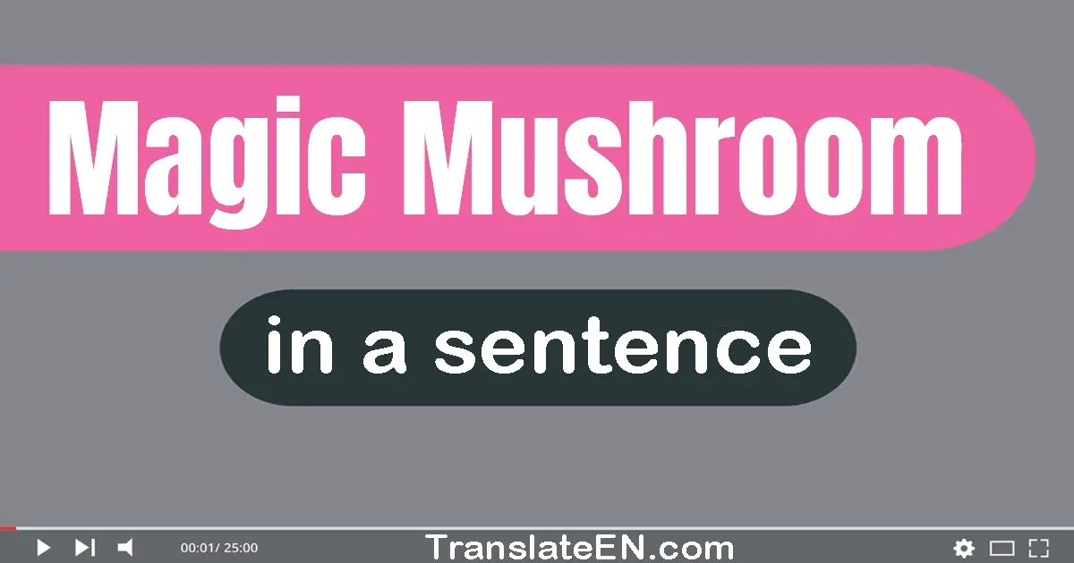 Magic Mushroom in a sentence