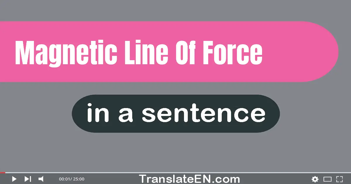 Magnetic Line Of Force in a sentence