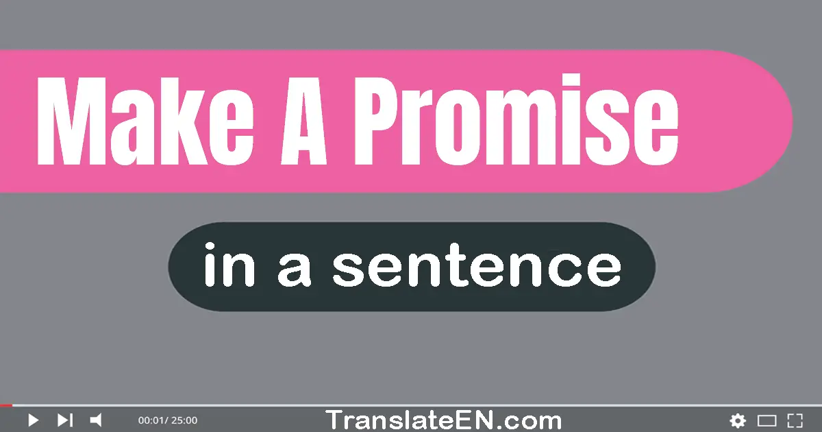 Make A Promise in a sentence