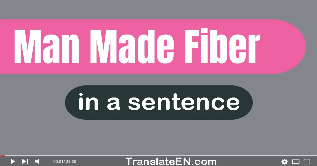 Man-made Fiber in a sentence