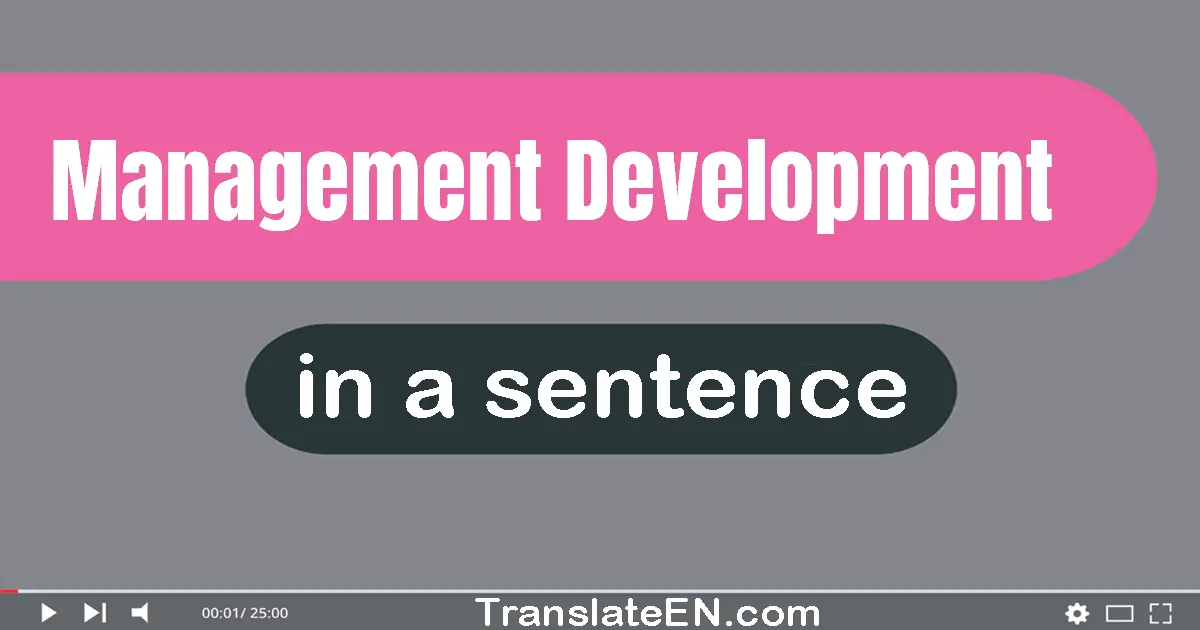 Management Development in a sentence