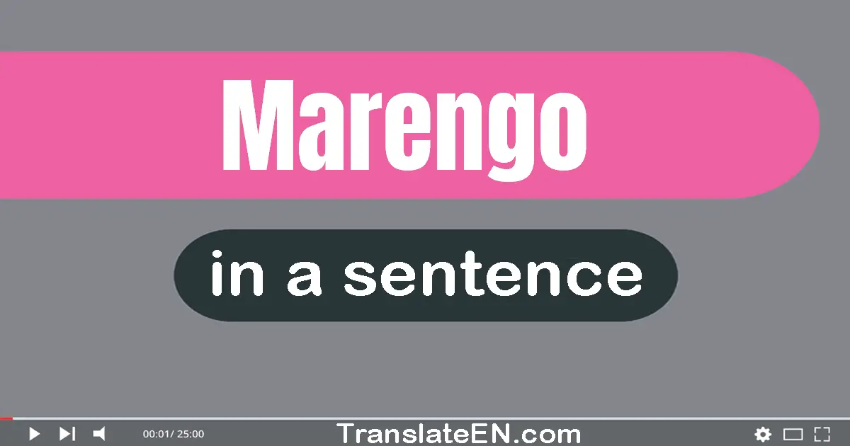 Marengo in a sentence