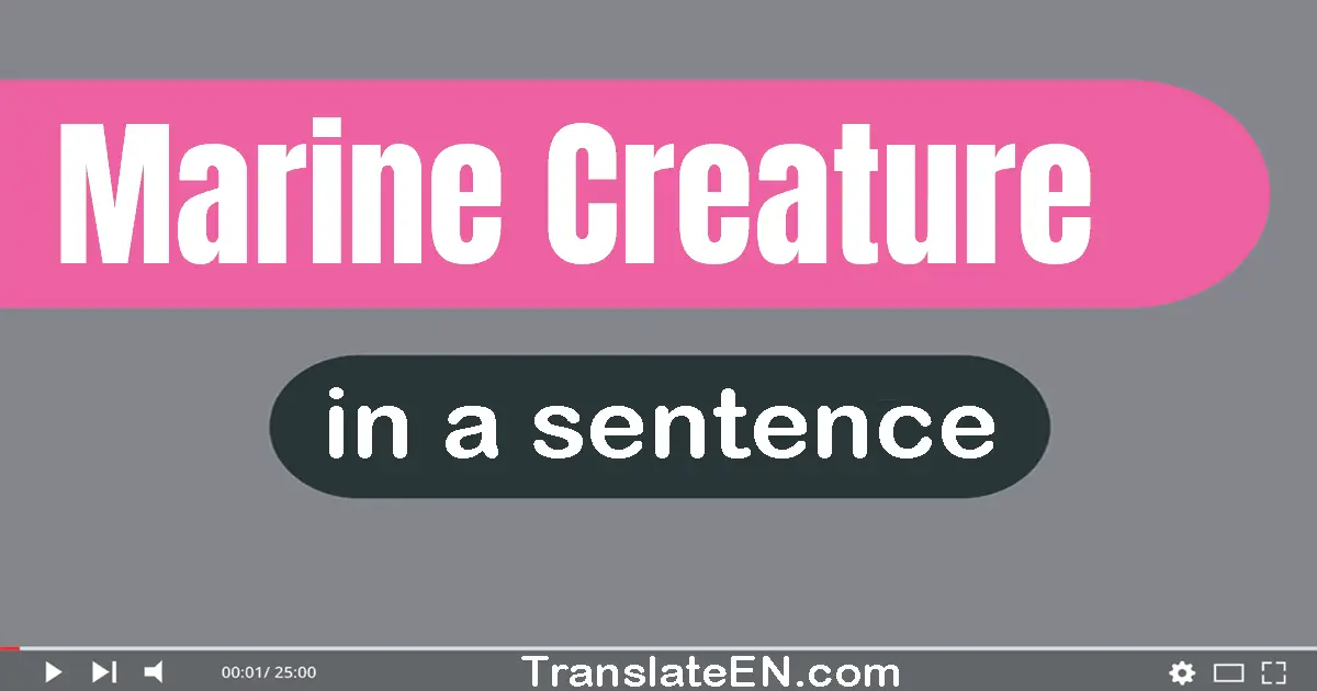 Marine Creature in a sentence