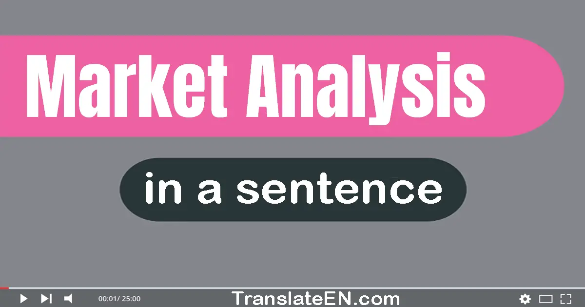 Use "market analysis" in a sentence | "market analysis" sentence examples