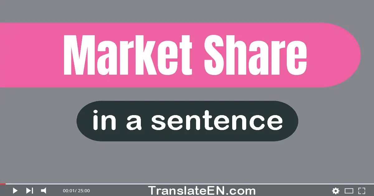Use "market share" in a sentence | "market share" sentence examples