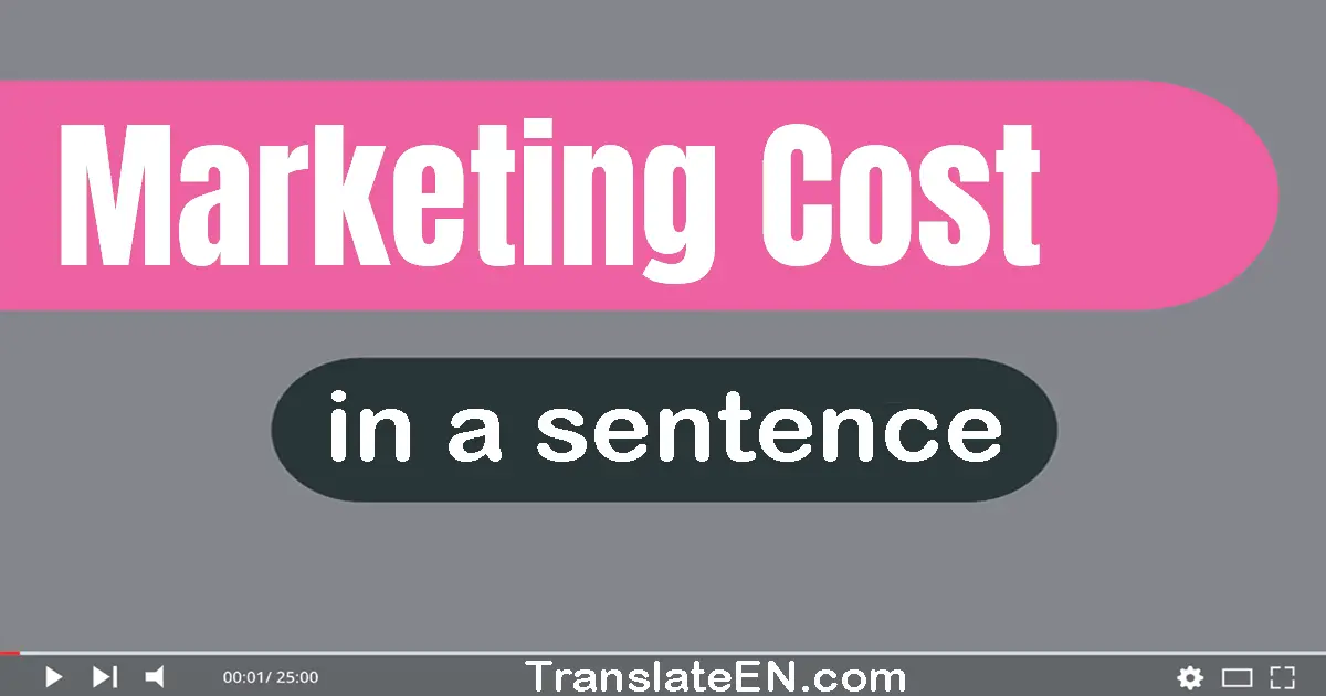 Marketing Cost in a sentence