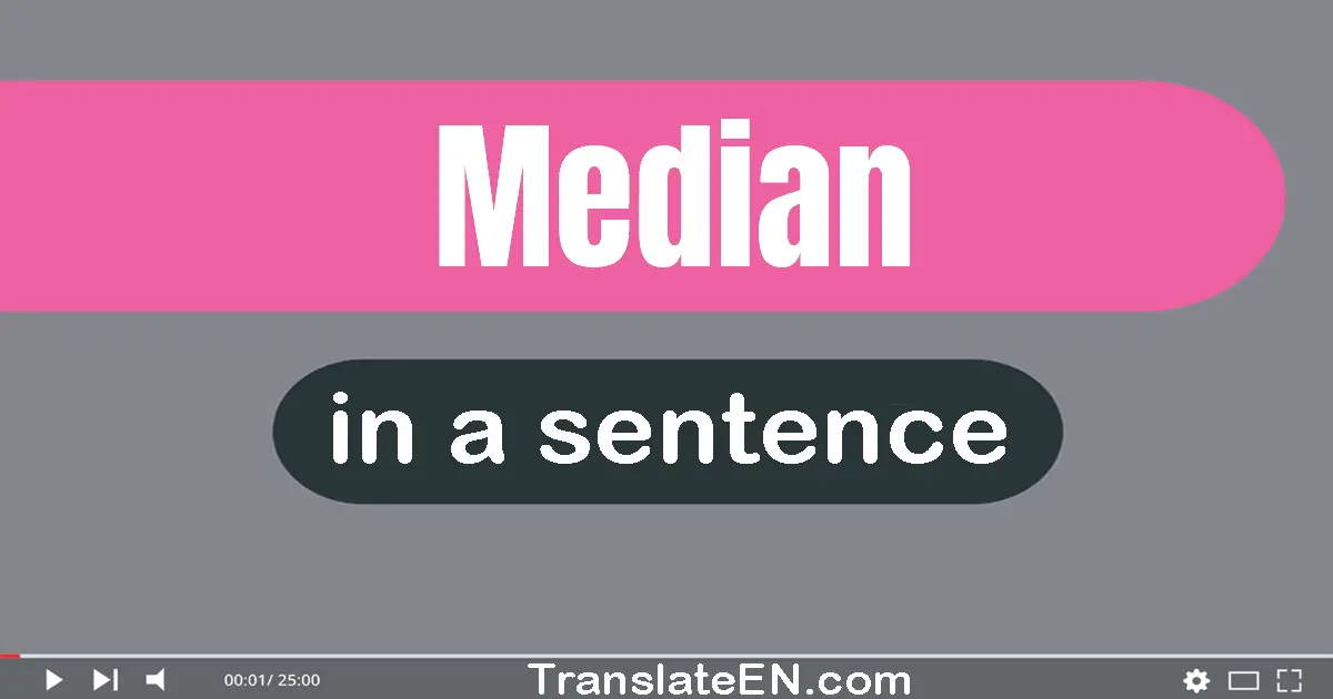 Use "median" in a sentence | "median" sentence examples
