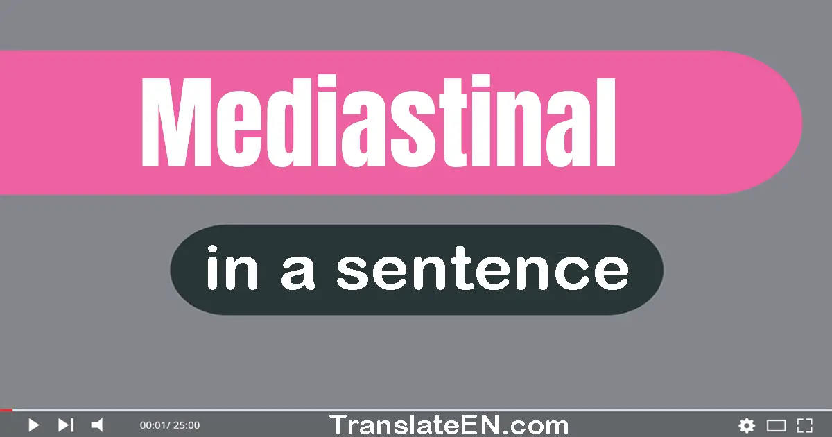 Use "mediastinal" in a sentence | "mediastinal" sentence examples