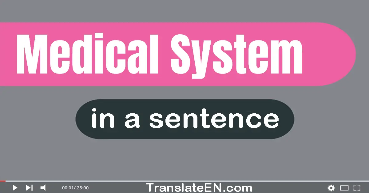 Medical System in a sentence