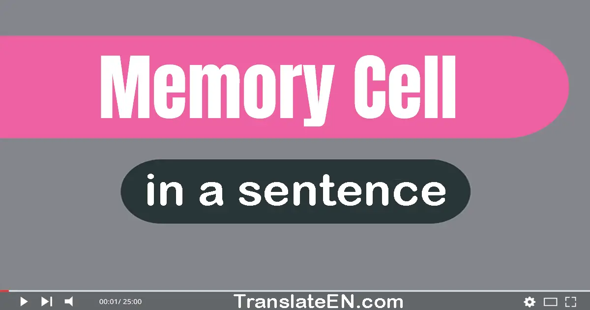 Memory Cell in a sentence