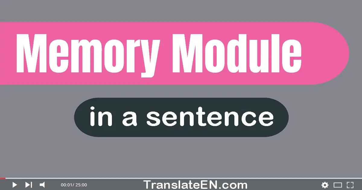 Memory Module in a sentence