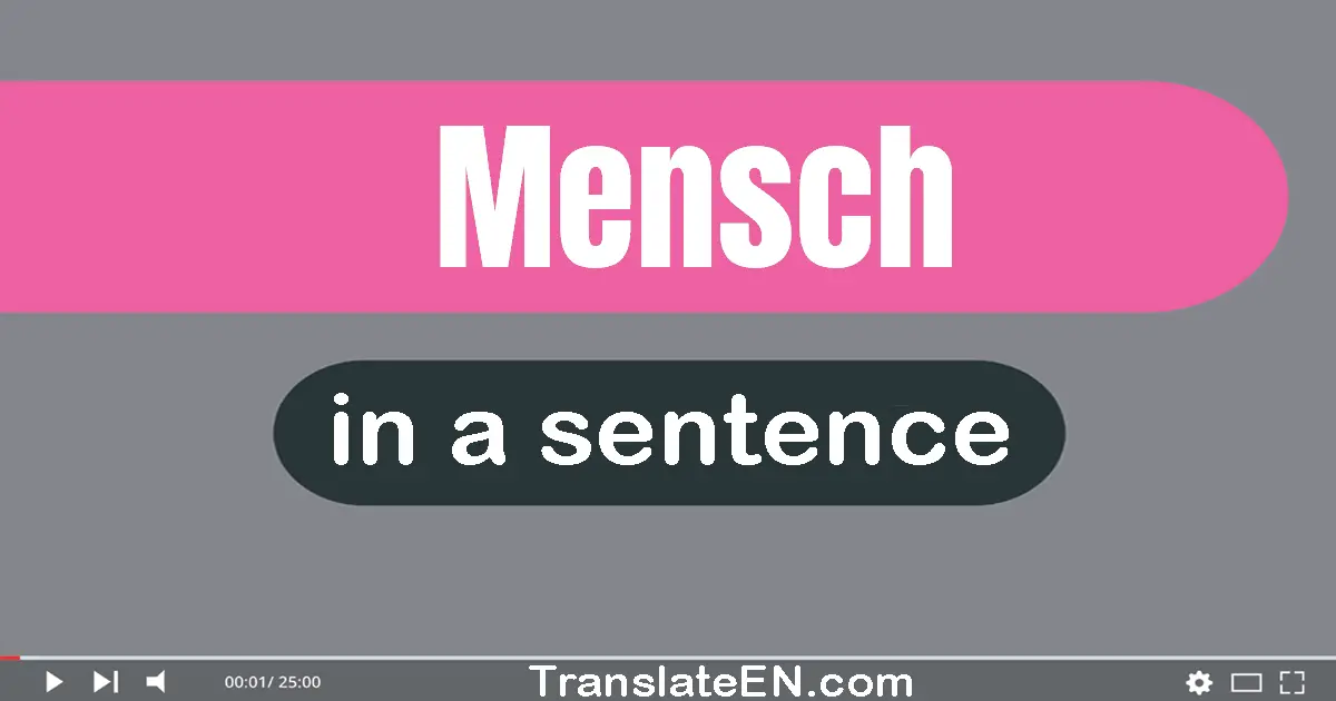 Mensch in a sentence