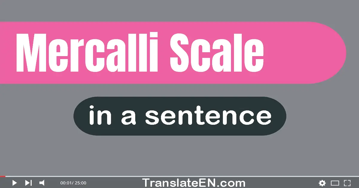 Mercalli Scale in a sentence