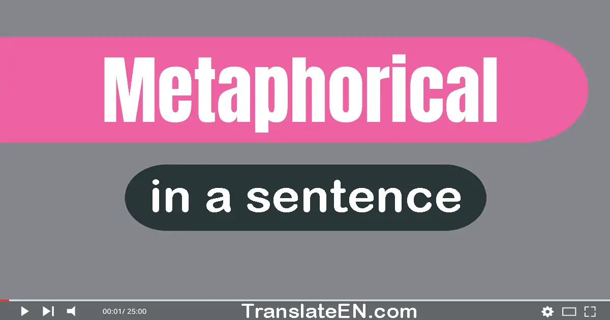 Use "metaphorical" in a sentence | "metaphorical" sentence examples