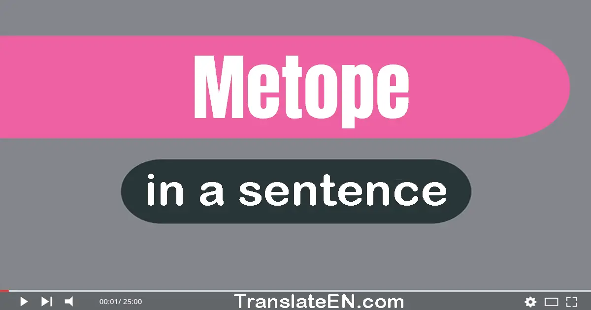 Metope in a sentence