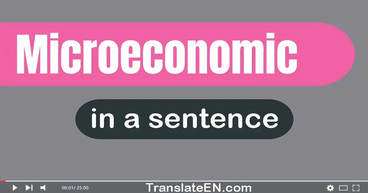 Microeconomic in a sentence