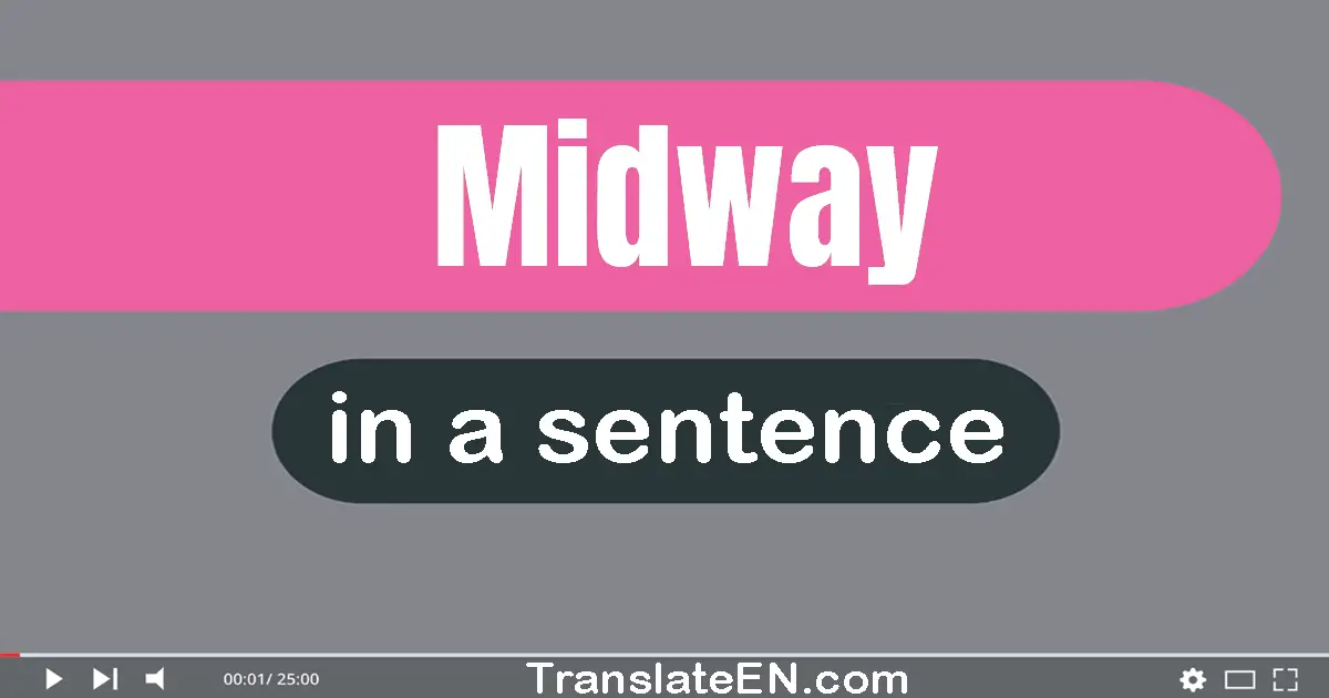 Midway in a sentence