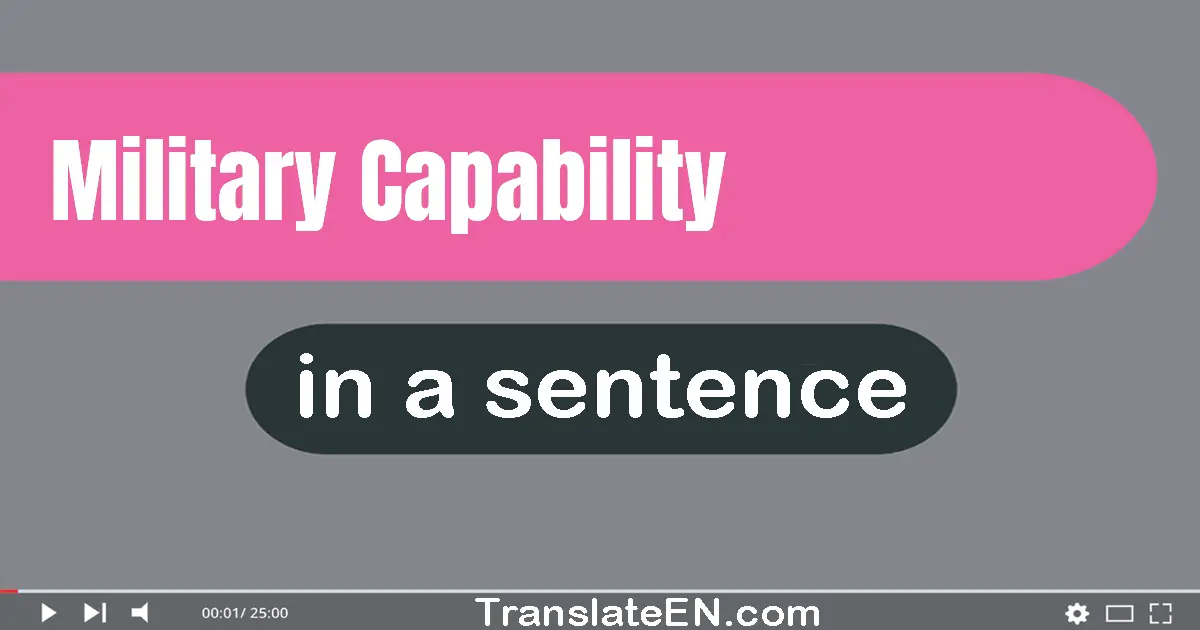 Military Capability in a sentence