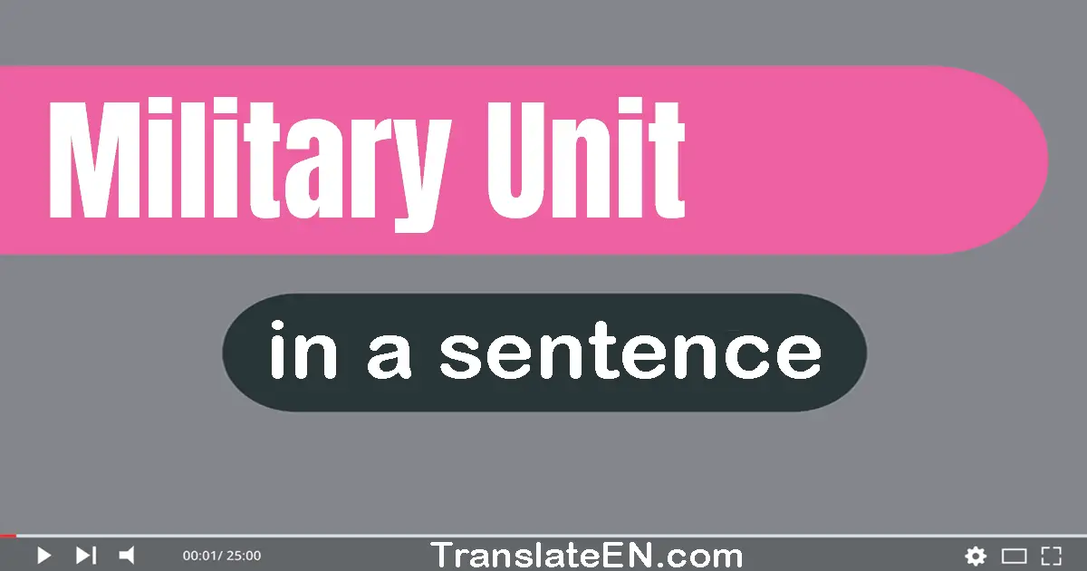 Military Unit in a sentence