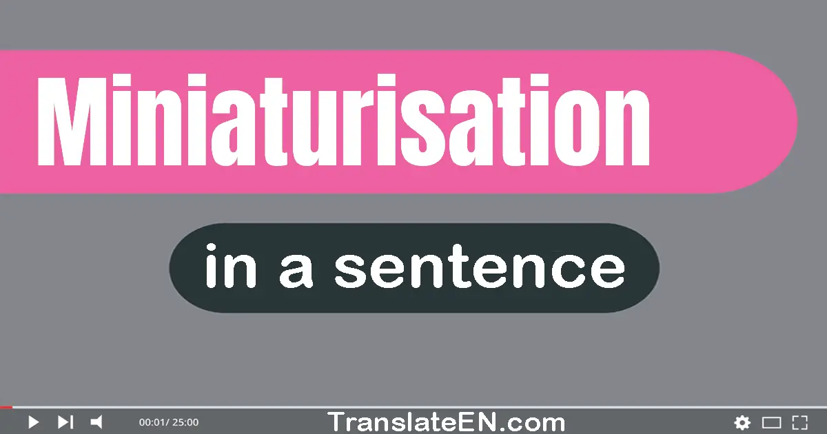 Miniaturisation in a sentence