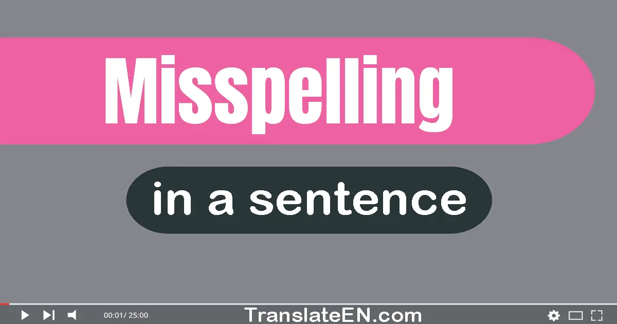 Misspelling in a sentence