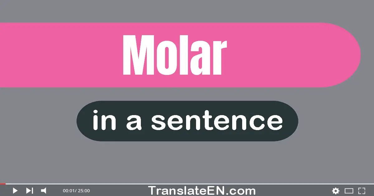 Molar in a sentence