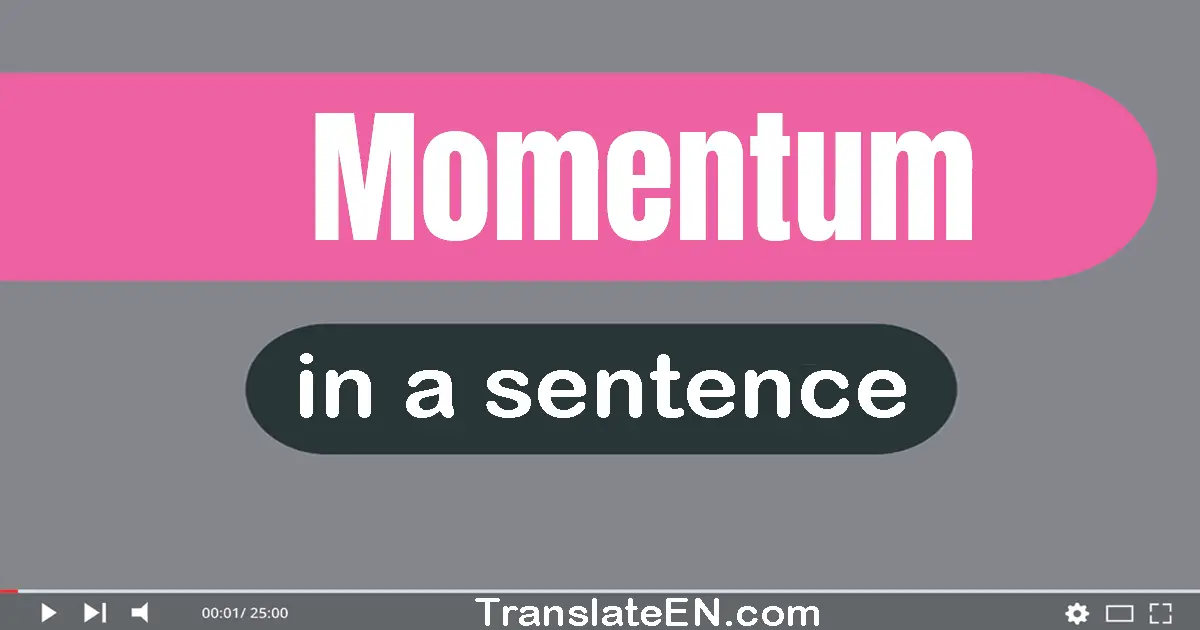 Momentum in a sentence