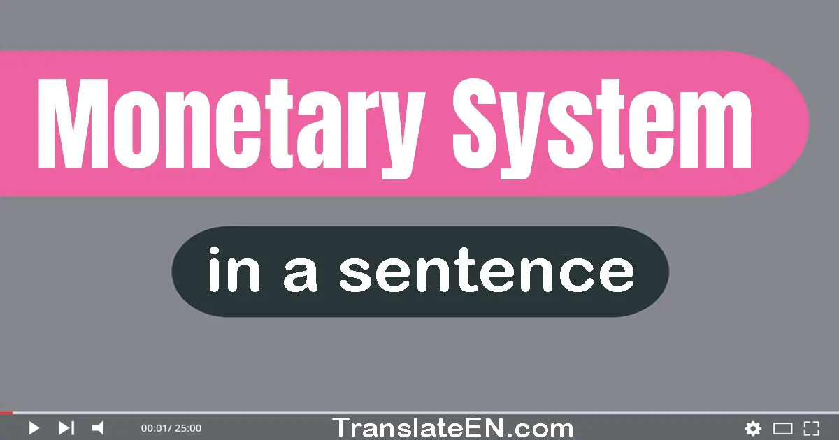 Monetary System in a sentence