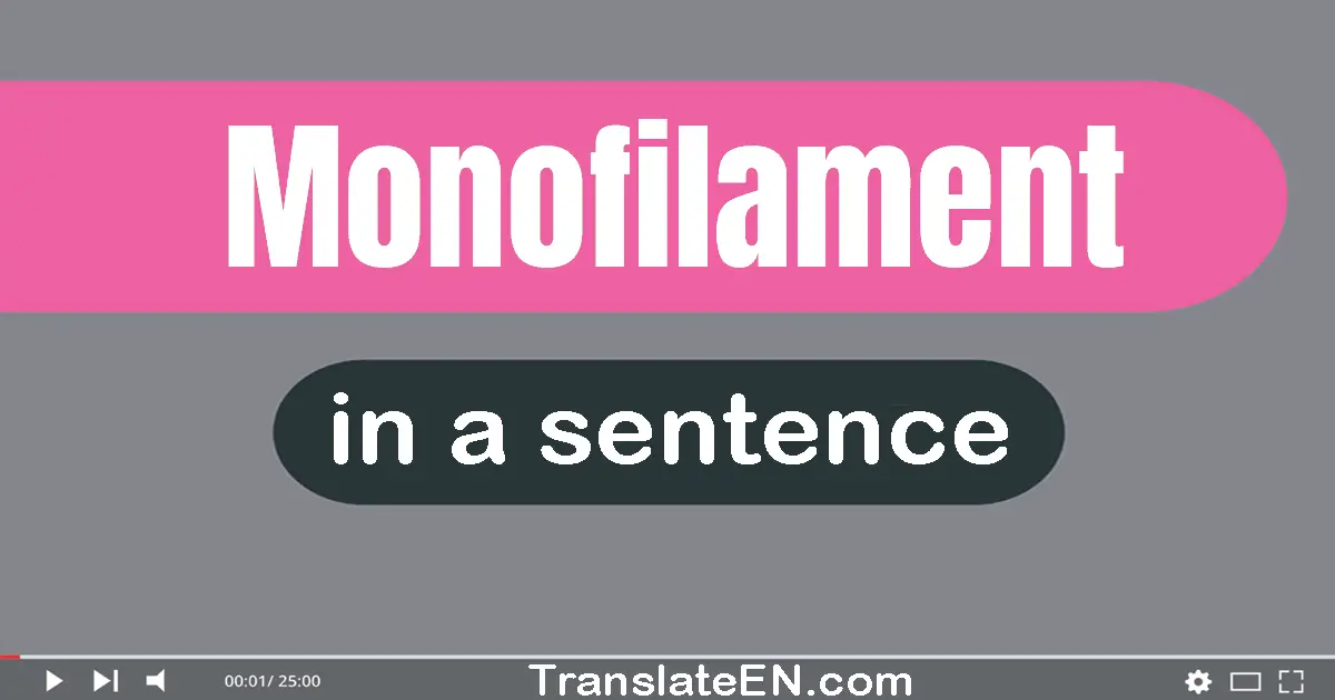 Monofilament in a sentence