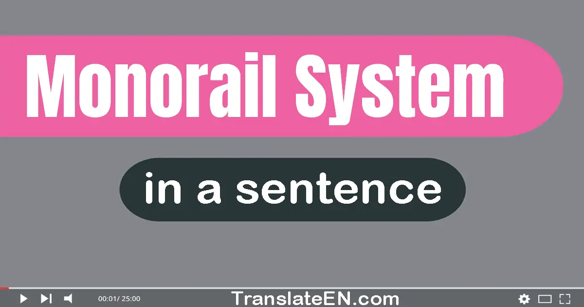 Monorail System in a sentence