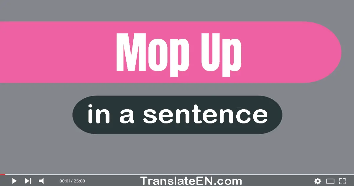 Mop Up in a sentence