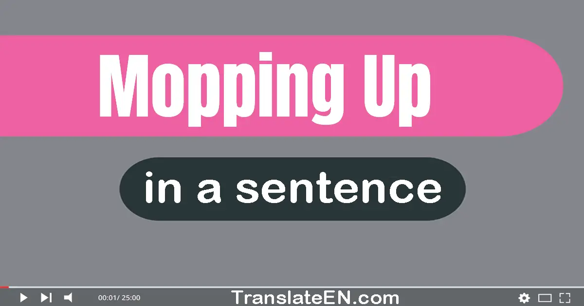 Mopping-up in a sentence