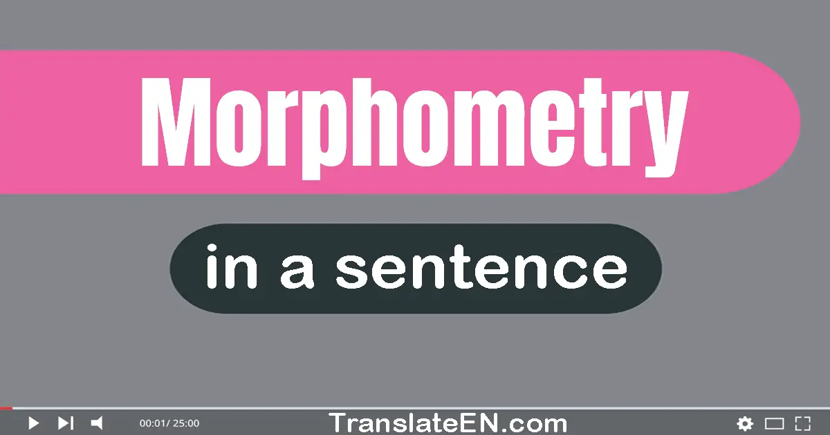 Morphometry in a sentence