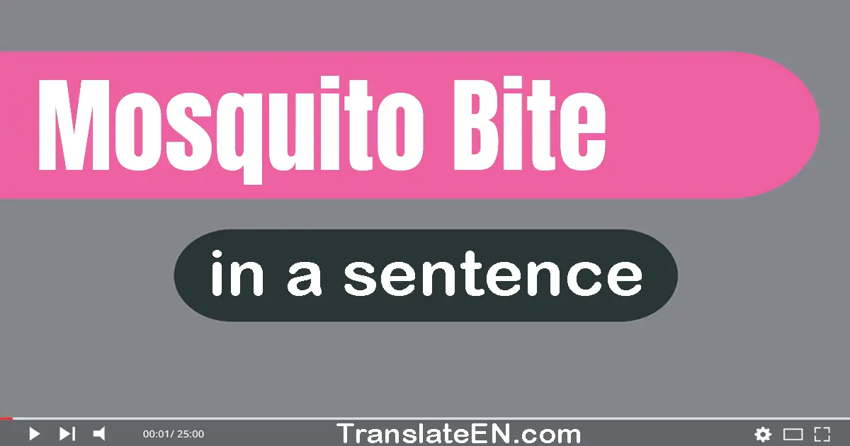 Mosquito Bite in a sentence